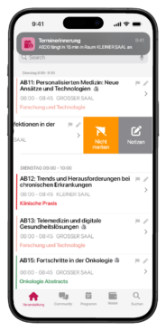 Mein Programm | Terminerinnerung | CVS Event-App