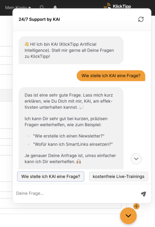 Chatbot von Klicktipp