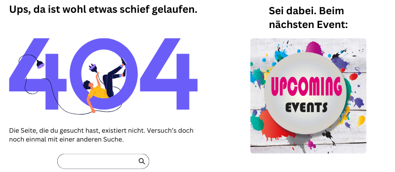 event-werbung auf 404-Seiten